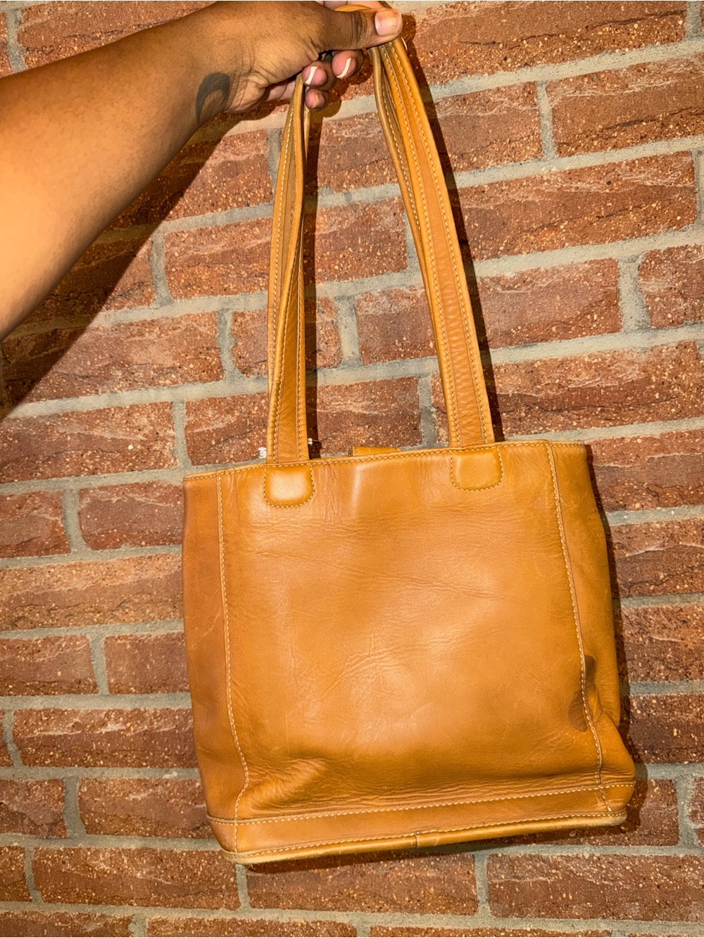 Coach Tan Leather Tote Bag - Women's Top-Handle Shoulder Tote